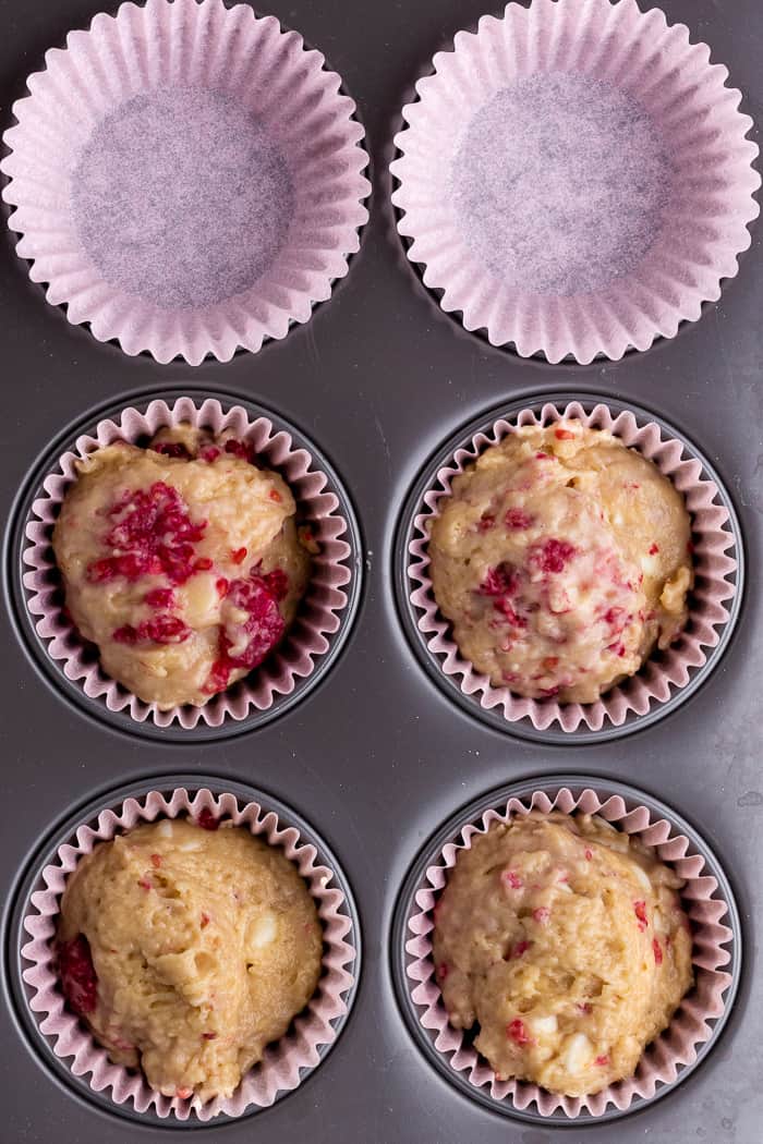 Raspberry White Chocolate Muffins