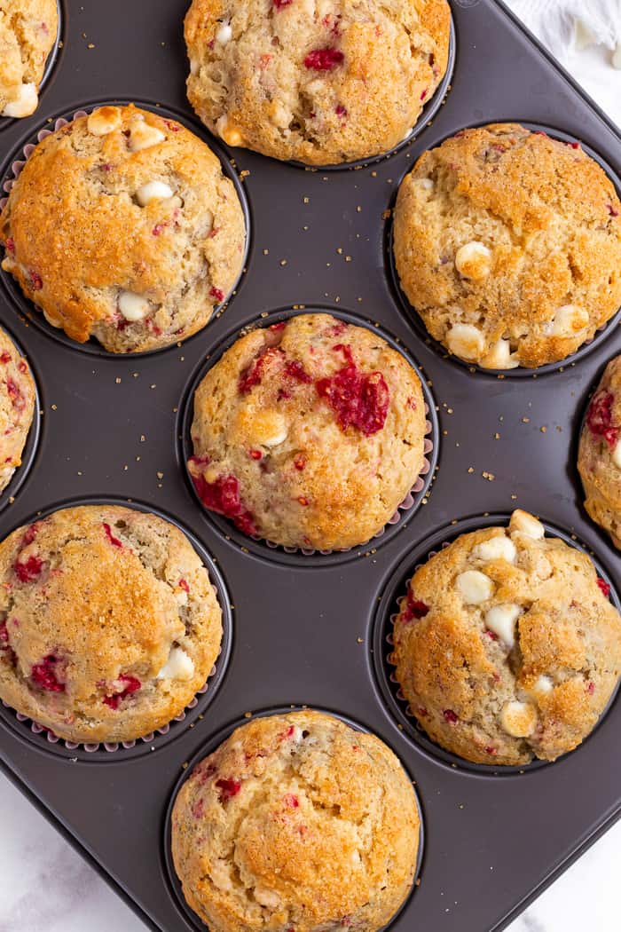 Raspberry White Chocolate Muffins