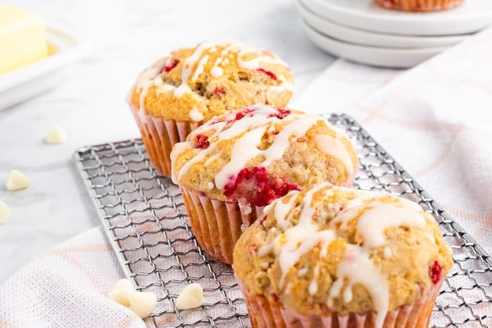 Raspberry White Chocolate Muffins