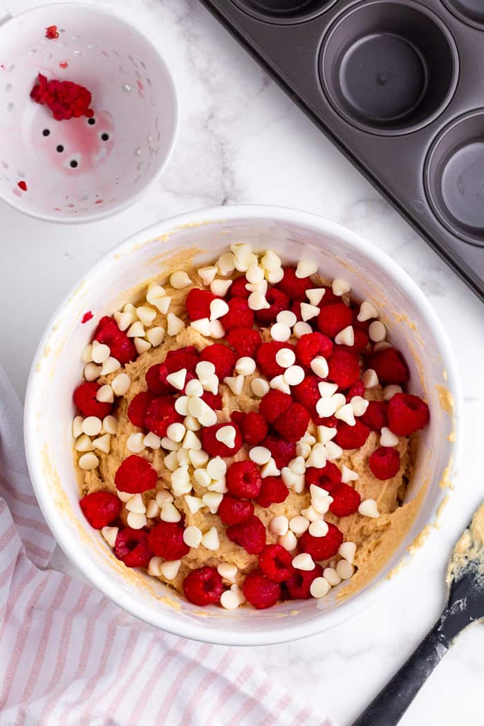 Raspberry White Chocolate Muffins