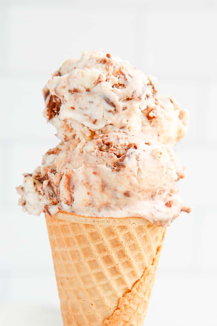 No Churn Nutella Swirl Ice Cream