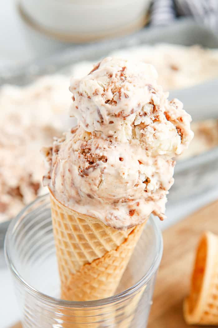 No Churn Nutella Swirl Ice Cream