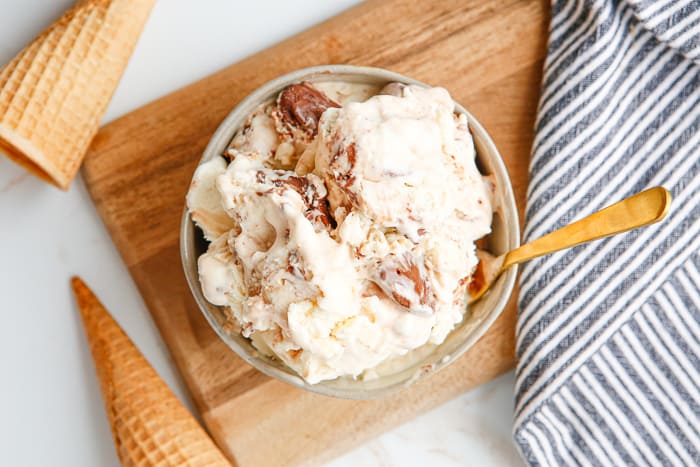 No Churn Nutella Swirl Ice Cream