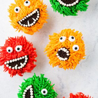 Cute Halloween Monster Cupcakes