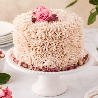 Vanilla Layer Cake with Rose Buttercream