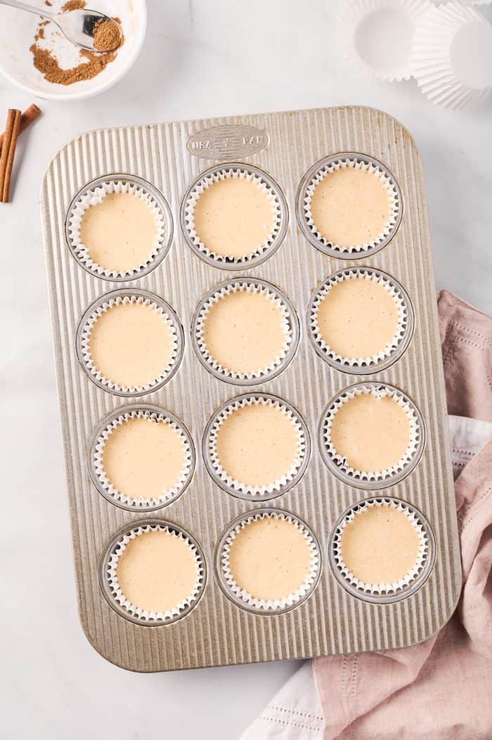 Chai cupcakes unbaked.