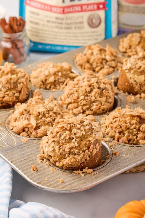 Pumpkin Muffins with Coconut Flake Streusel Topping A Classic Twist