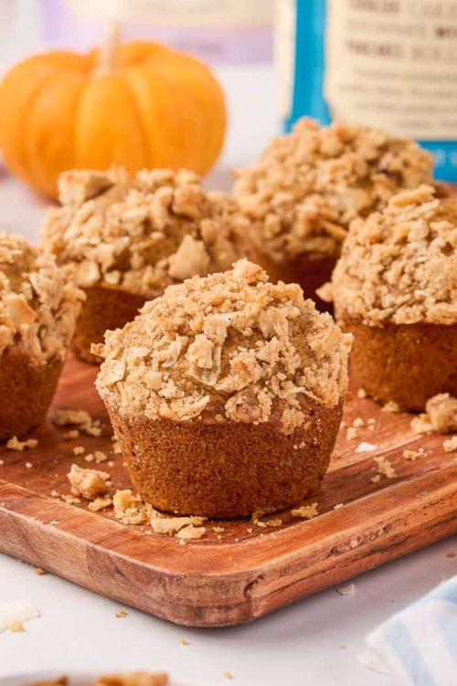 Pumpkin Muffins with Coconut Flake Streusel Topping A Classic Twist