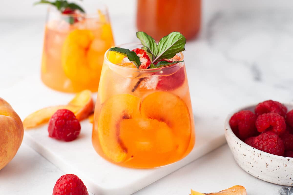 Peach Rose Sangria - Whole and Heavenly Oven