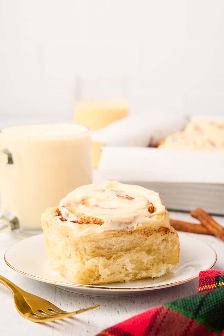 Eggnog Cinnamon Rolls with Cream Cheese Frosting A Classic Twist