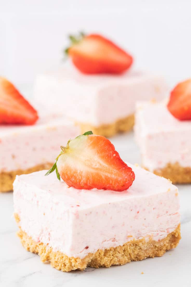 Strawberry cheesecake bars.