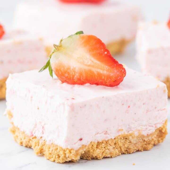 Strawberry cheesecake bars.