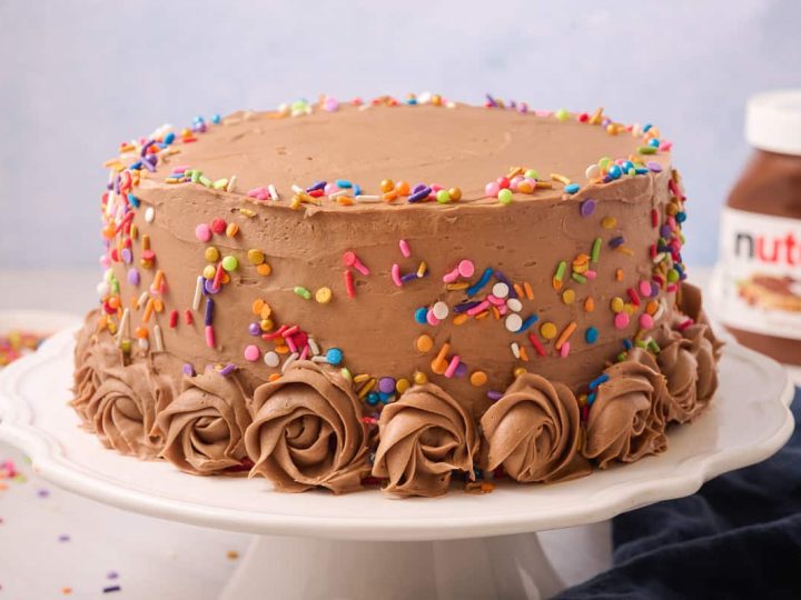 Nutella Gravity Defying Cake - Ribbons & Balloons