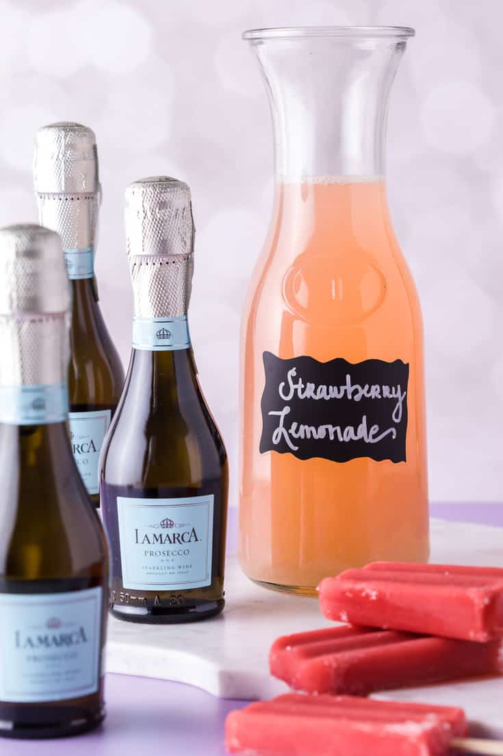 Strawberry popsicle prosecco drink ingredients