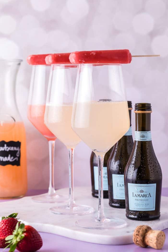 Strawberry Popsicle Prosecco Cocktail A Classic Twist