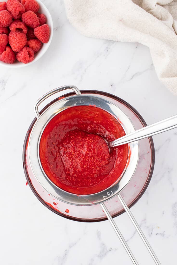 Making raspberry puree