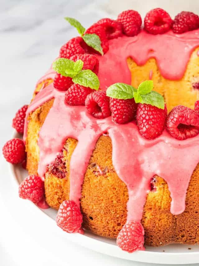 Lemon Raspberry Bundt Cake