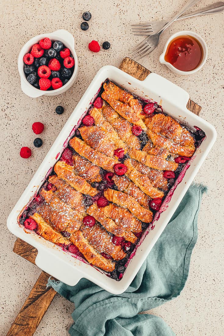 Croissant French Toast Bake with Berries - A Classic Twist