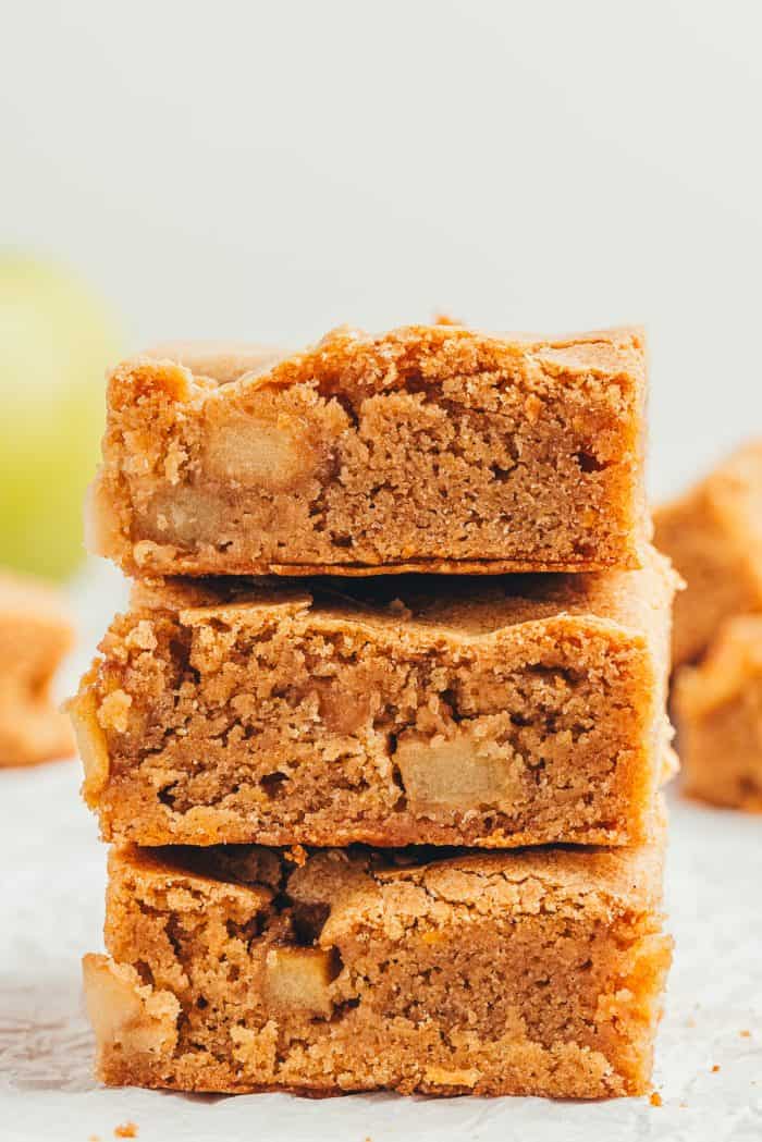 A stack of Apple Blondies.