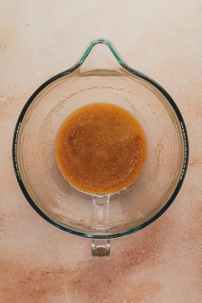 Brown sugar added to the brown butter.