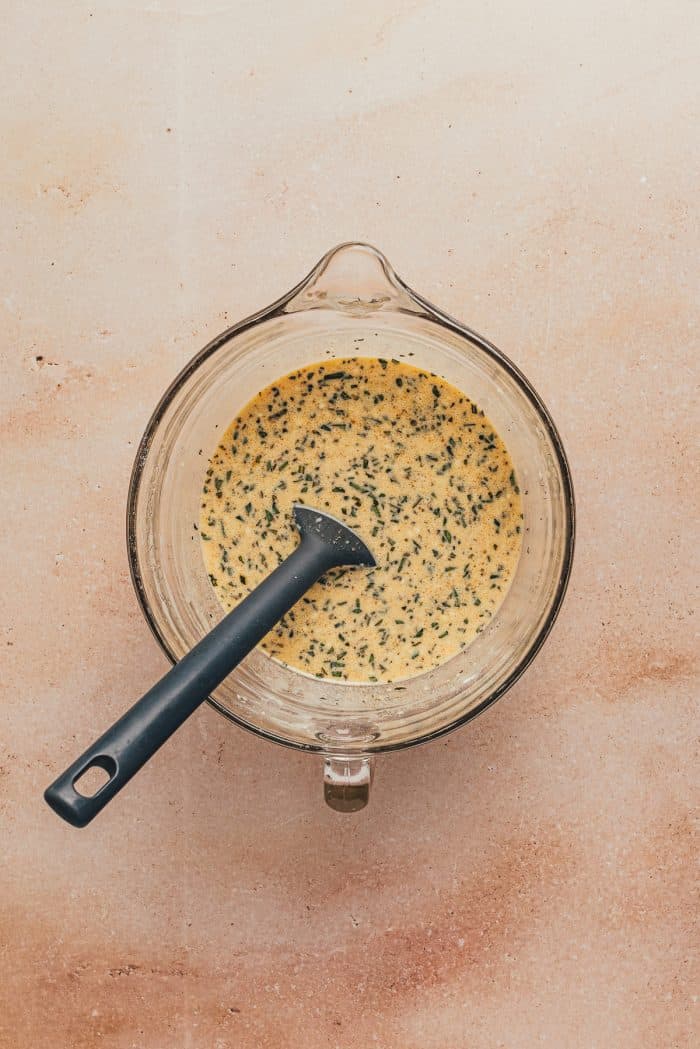 The brown butter and rosemary added to the popover batter.