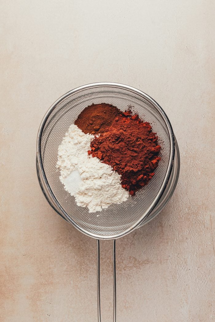 The dry ingredients in a bowl.