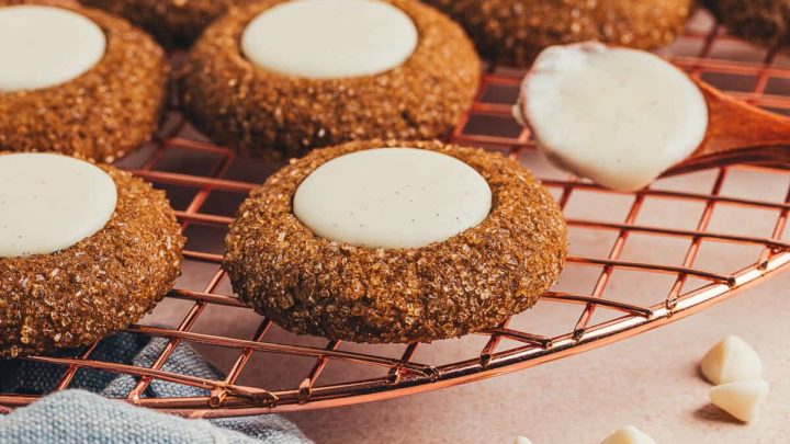 Gingerbread Thumbprint Cookies - A Classic Twist