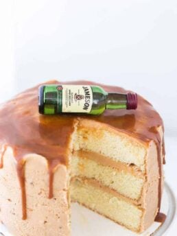 Drunken Whiskey Caramel Cake