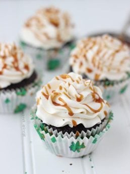 Chocolate Guinness Cupcakes with Whiskey Caramel and Baileys Buttercream