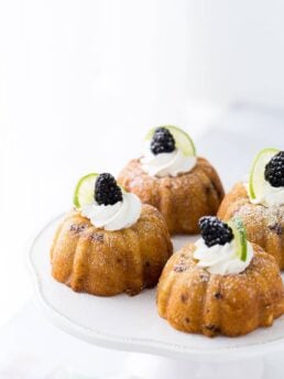 Blackberry Lime Mojito Cakes