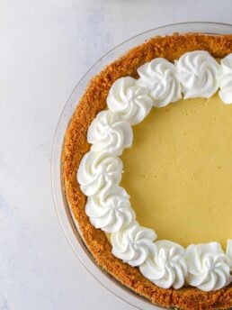 Passionfruit Pie with a Coconut Graham Cracker Crust