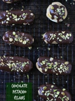 Chocolate Pistachio Éclairs