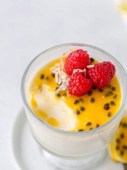 Passionfruit Coconut Panna Cotta