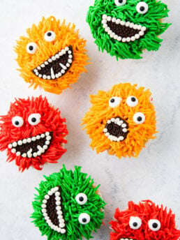 Cute Halloween Monster Cupcakes