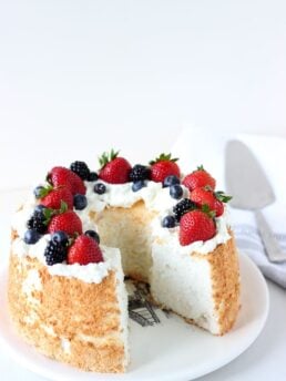 Honey Coconut Angel Food Cake