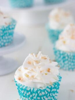 Coconut Angel Food Cupcakes